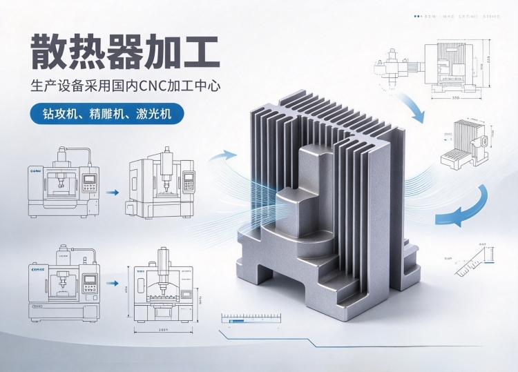 解决大功率发热问题，CNC散热器加工靠谱吗？